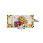 Sunflower Patterned Short Curtains Window Valance