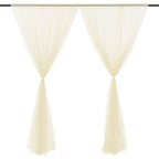 Wedding Party Window Screen Decoration Bedroom Outdoor Semi Transparent Mesh Curtains