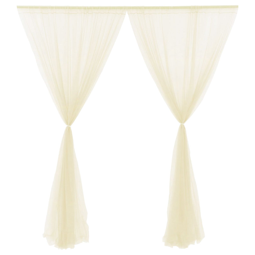 Wedding Party Window Screen Decoration Bedroom Outdoor Semi Transparent Mesh Curtains