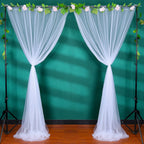 Wedding Party Window Screen Decoration Bedroom Outdoor Semi Transparent Mesh Curtains