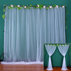 Wedding Party Window Screen Decoration Bedroom Outdoor Semi Transparent Mesh Curtains