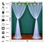Wedding Party Window Screen Decoration Bedroom Outdoor Semi Transparent Mesh Curtains
