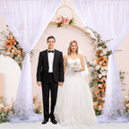 Wedding Party Window Screen Decoration Bedroom Outdoor Semi Transparent Mesh Curtains