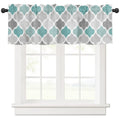 Window Top Curtain Fashion Printing Light Blocking Valance Short Curtain for Home Use 137x45cm