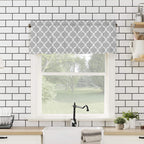 Window Top Curtain Fashion Printing Light Blocking Valance Short Curtain for Home Use 137x45cm