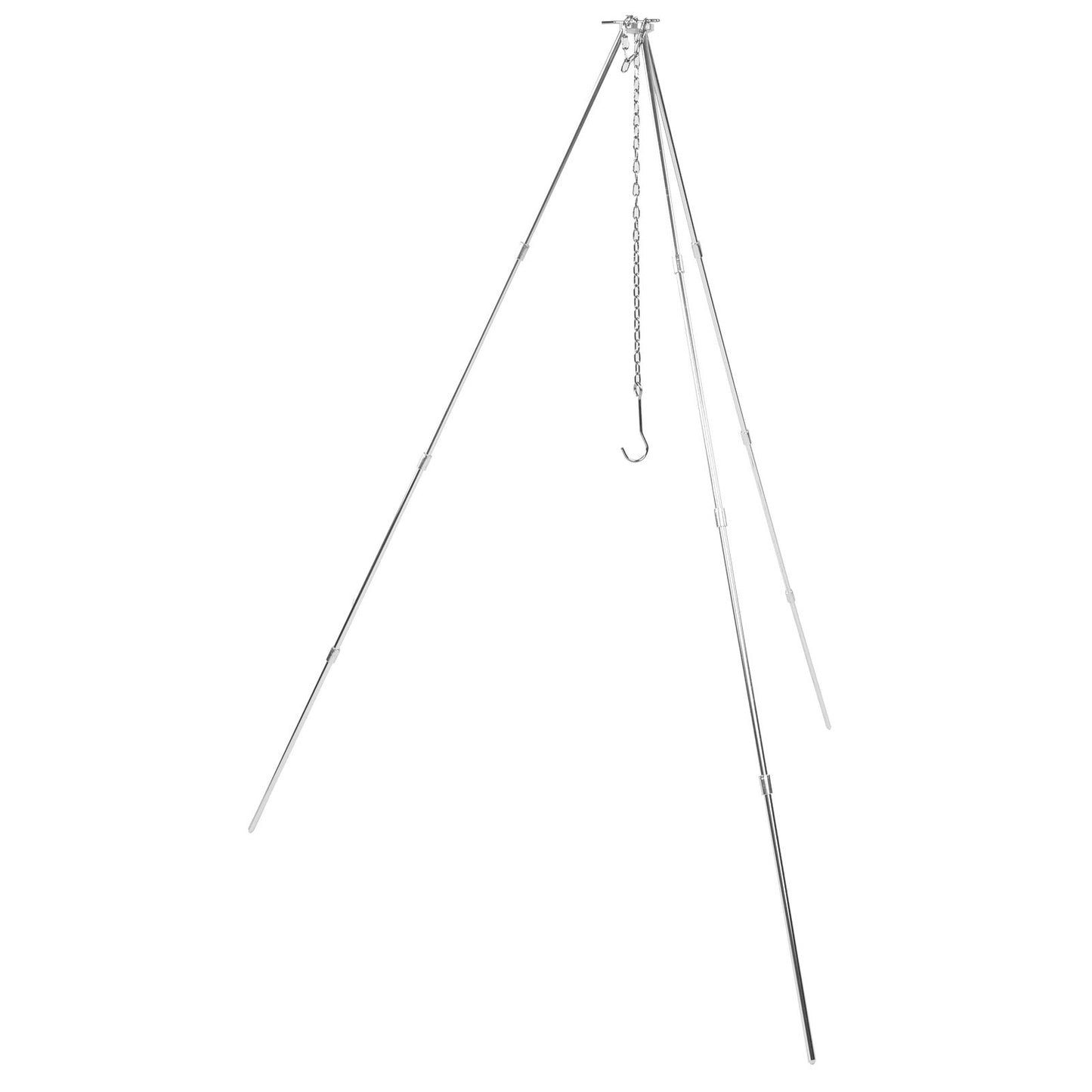4 Section Campfire Tripod Portable Aluminum Alloy Hanging Pot Tripod for Outdoor