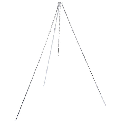 4 Section Campfire Tripod Portable Aluminum Alloy Hanging Pot Tripod for Outdoor