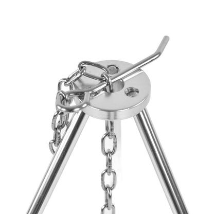 4 Section Campfire Tripod Portable Aluminum Alloy Hanging Pot Tripod for Outdoor