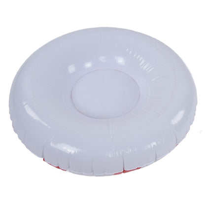 Round Winter Snow Tube Adult PVC Inflatable Skiing Ring with 2 Handles for Outdoor Snowboarding Red White
