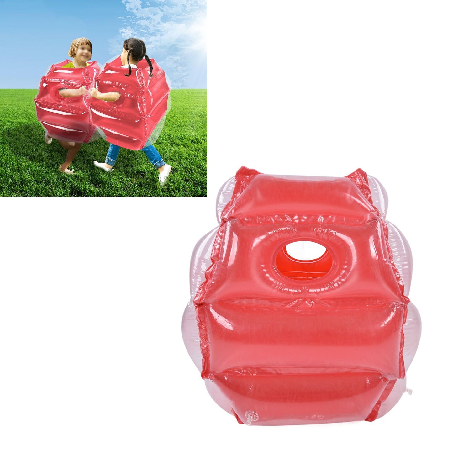 Inflatable Bubble Toy Outdoor Red Body Bubble Ball Interesting PVC Bubble Ball for Kids Adult