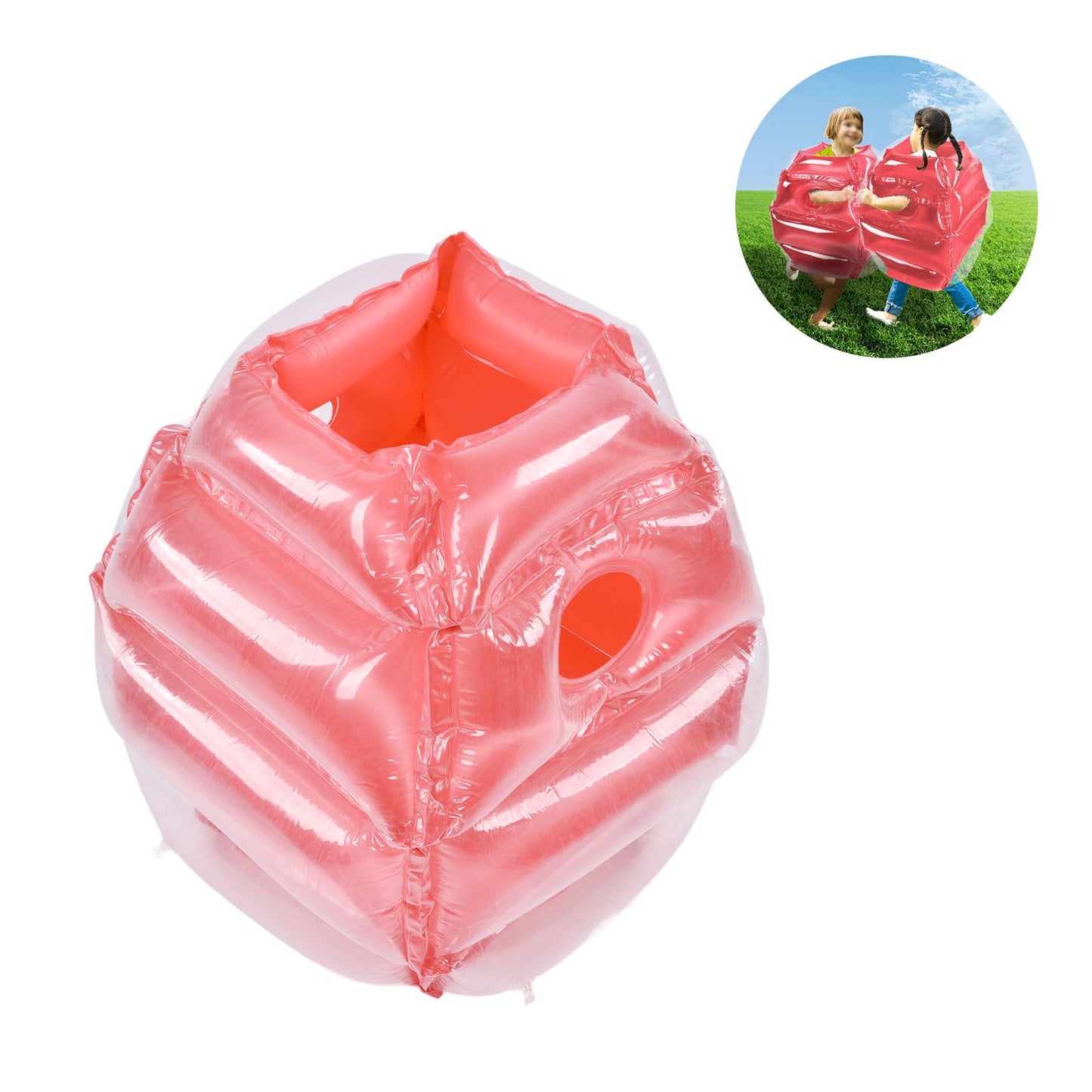 Inflatable Bubble Toy Outdoor Red Body Bubble Ball Interesting PVC Bubble Ball for Kids Adult