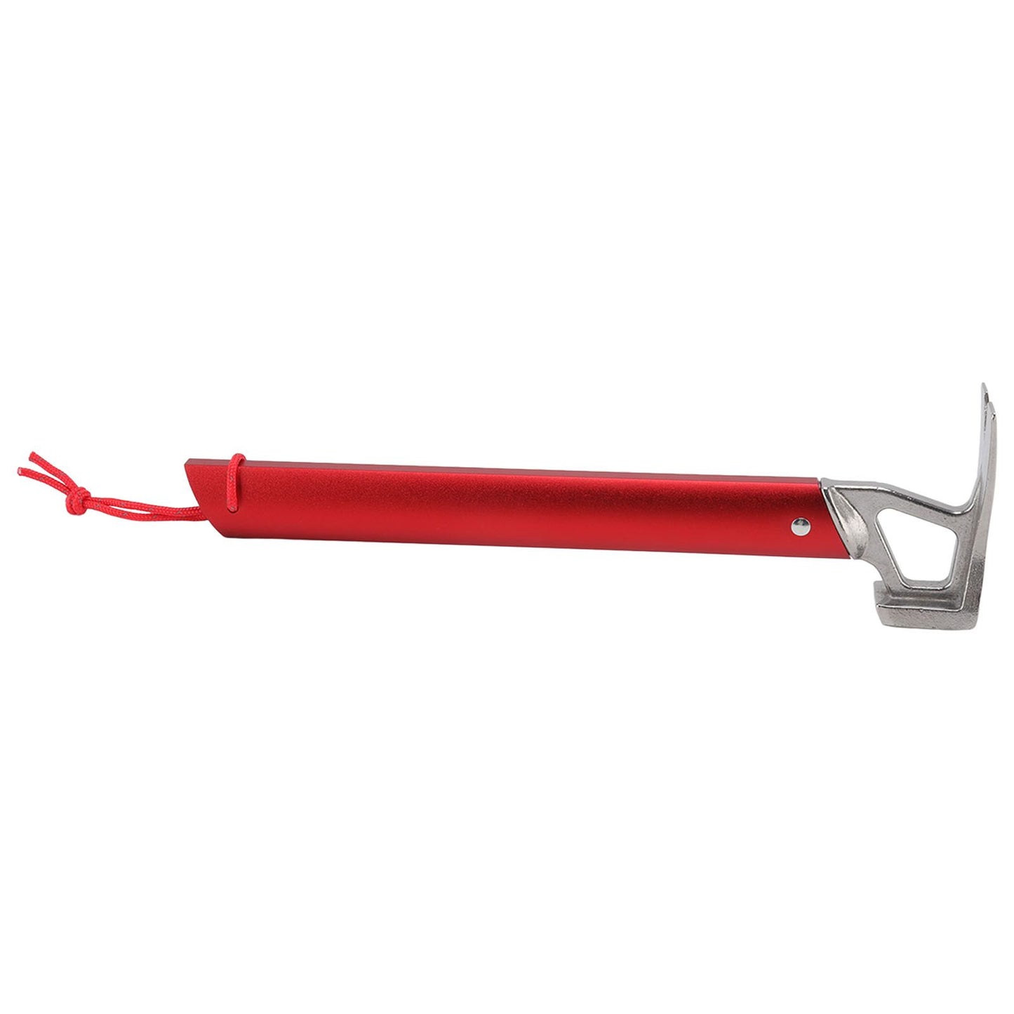 Camping Hammer Stainless Steel Ox Horn Head Aluminum Handle Large Resistance Tent Stake Hammer for Camping Outdoor Red