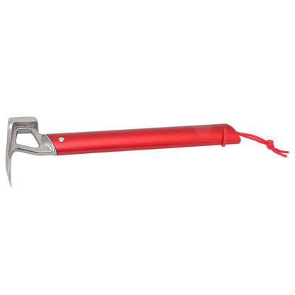 Camping Hammer Stainless Steel Ox Horn Head Aluminum Handle Large Resistance Tent Stake Hammer for Camping Outdoor Red
