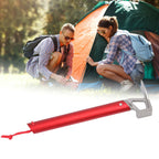 Camping Hammer Stainless Steel Ox Horn Head Aluminum Handle Large Resistance Tent Stake Hammer for Camping Outdoor Red