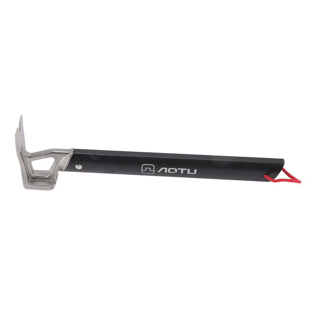Camping Hammer Stainless Steel Ox Horn Head Aluminum Handle Large Resistance Tent Stake Hammer for Camping Outdoor Black
