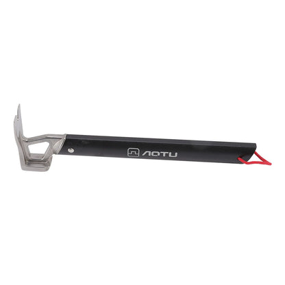 Camping Hammer Stainless Steel Ox Horn Head Aluminum Handle Large Resistance Tent Stake Hammer for Camping Outdoor Black