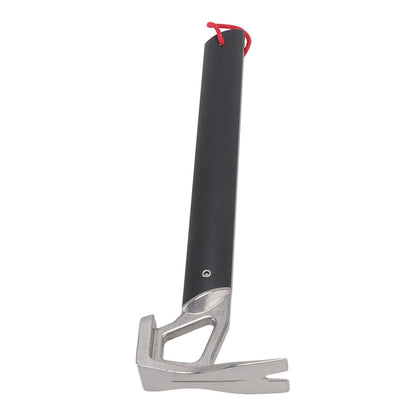 Camping Hammer Stainless Steel Ox Horn Head Aluminum Handle Large Resistance Tent Stake Hammer for Camping Outdoor Black