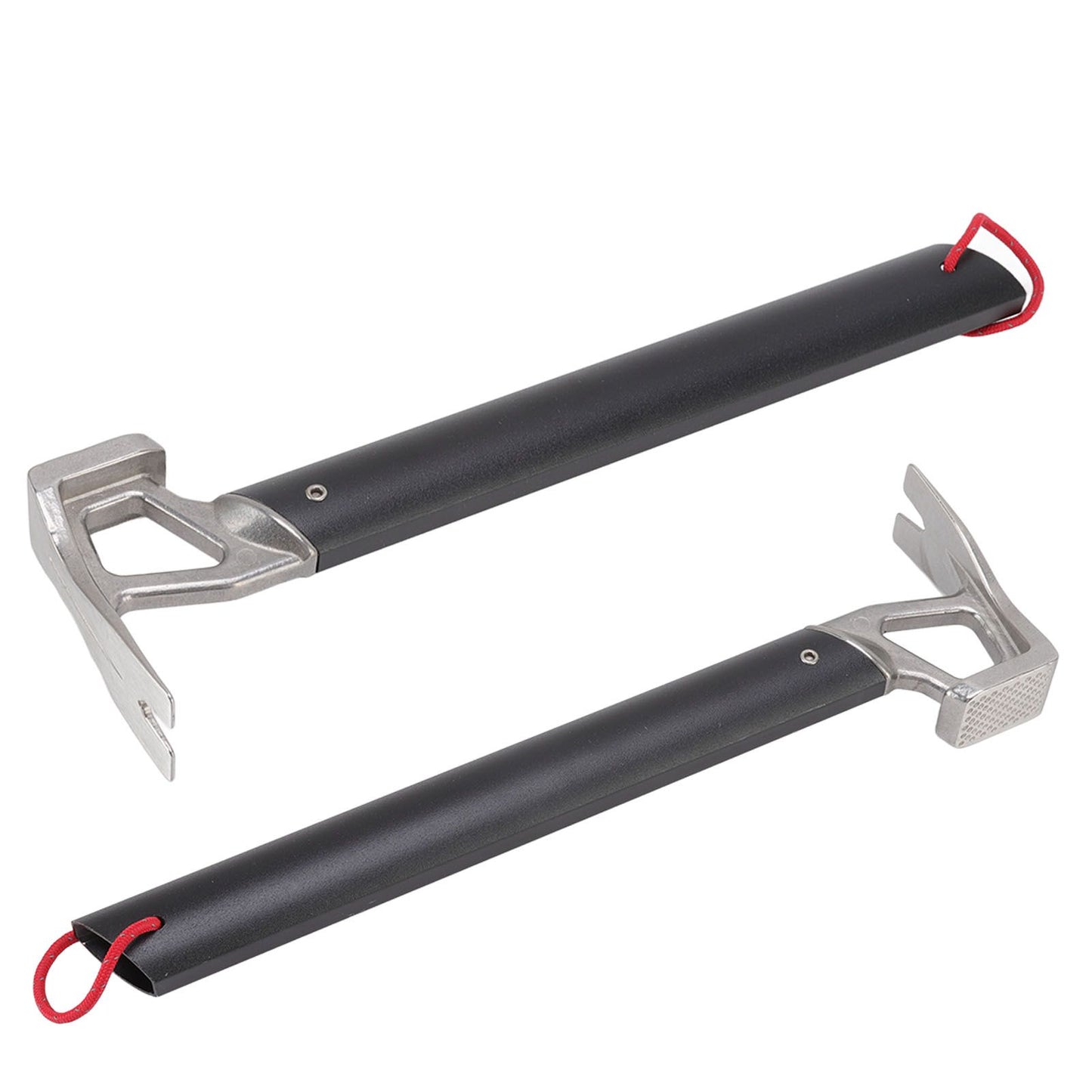 Camping Hammer Stainless Steel Ox Horn Head Aluminum Handle Large Resistance Tent Stake Hammer for Camping Outdoor Black