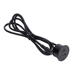 2 USB Charging Socket with 1.5m Cable Embedded Installation 5V 1A Multipurpose for Mobile Phone Cameras TabletDC5521 Output
