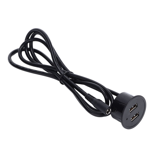 2 USB Charging Socket with 1.5m Cable Embedded Installation 5V 1A Multipurpose for Mobile Phone Cameras TabletDC5521 Output
