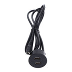 2 USB Charging Socket with 1.5m Cable Embedded Installation 5V 1A Multipurpose for Mobile Phone Cameras TabletDC5521 Output