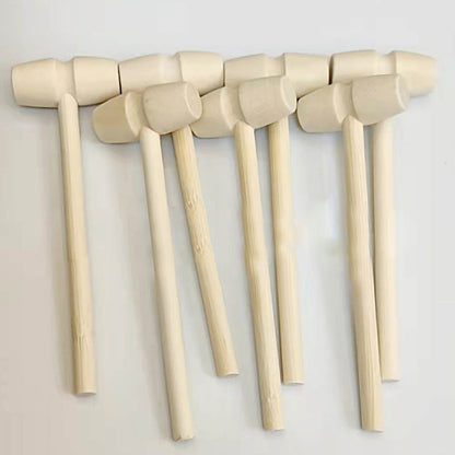 Mini Wooden Hammer Cracking Seafood Breakable Chocolate Kids Hammer Toy for Household