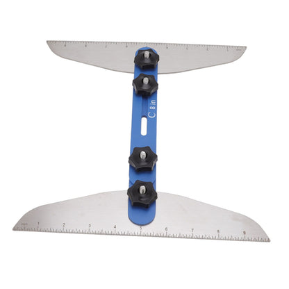 Stair Treads Gauge Stainless Steel 8in 12in 16in Corrosion Resistant High Accuracy Easy Operation Stair Measuring Tool Blue Set