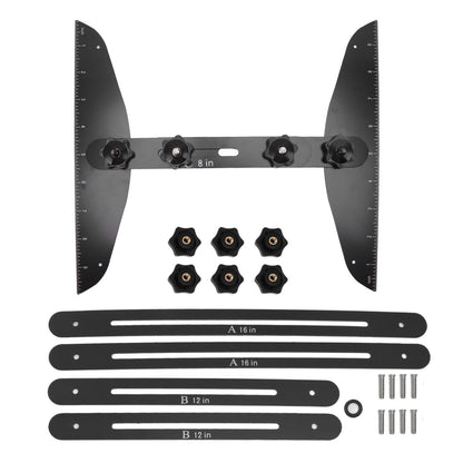 Stair Treads Gauge Stainless Steel 8in 12in 16in Corrosion Resistant High Accuracy Easy Operation Stair Measuring Tool Black Set