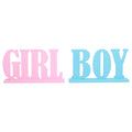 Gender Reveal Table Decorations Wooden Boy Girl Wood Signs for Baby Shower Gender Reveal Party Supplies
