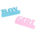 Gender Reveal Table Decorations Wooden Boy Girl Wood Signs for Baby Shower Gender Reveal Party Supplies