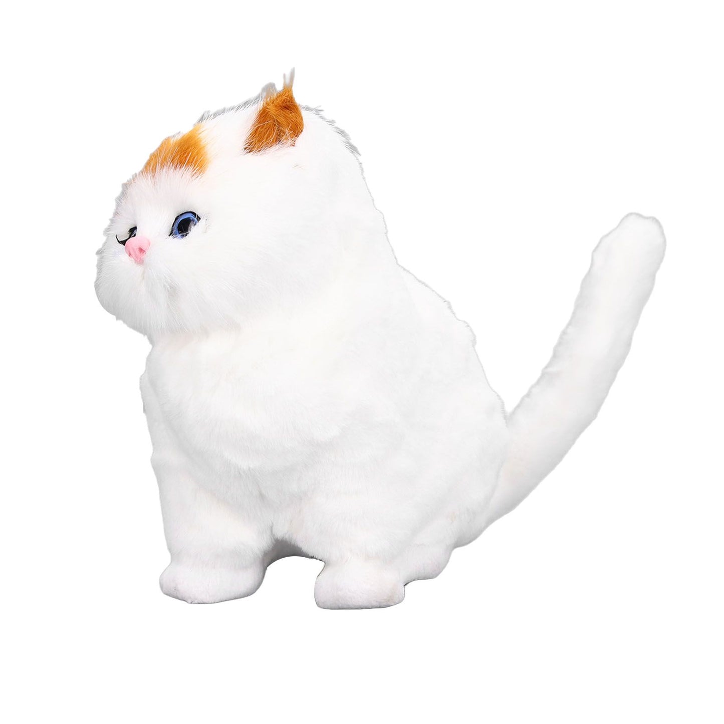 Simulation Animal Lovely Lifelike Simulation Animal Cat Doll with Sound for Kids Gift Home Decoration