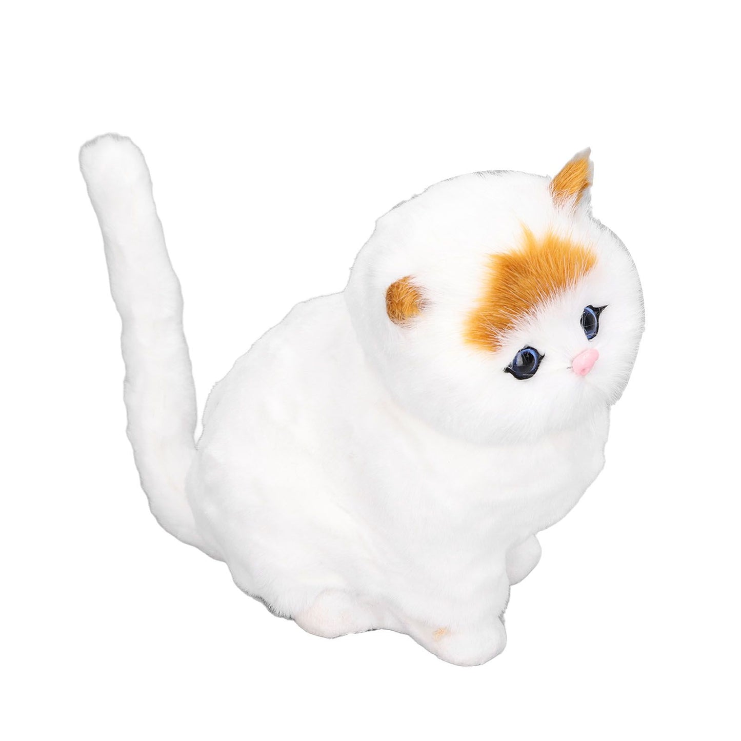 Simulation Animal Lovely Lifelike Simulation Animal Cat Doll with Sound for Kids Gift Home Decoration