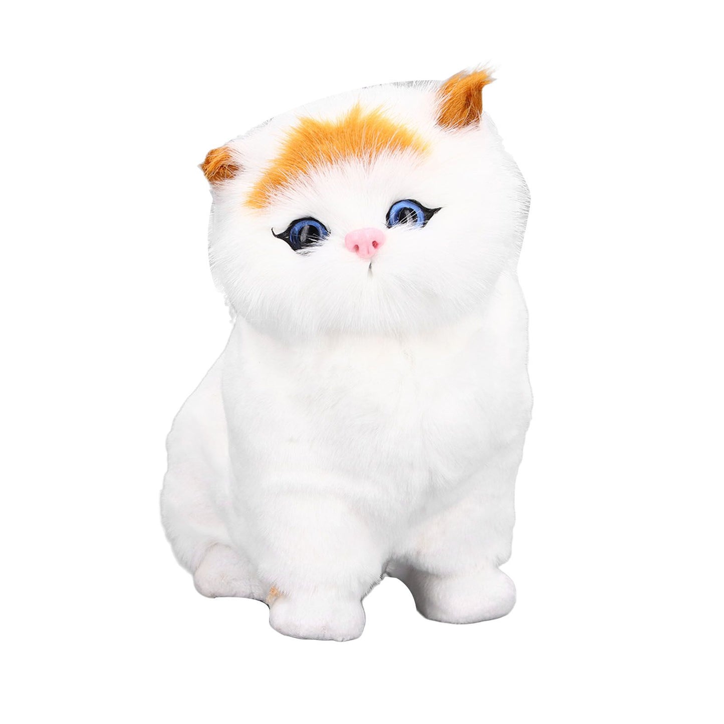 Simulation Animal Lovely Lifelike Simulation Animal Cat Doll with Sound for Kids Gift Home Decoration