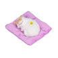 Fake Cats Sleeping Kitten Doll Toy Simulation Sleeping Cat On Pad Interactive Pet Toy with Sound Active CarbonYellow Ear Cat Shape