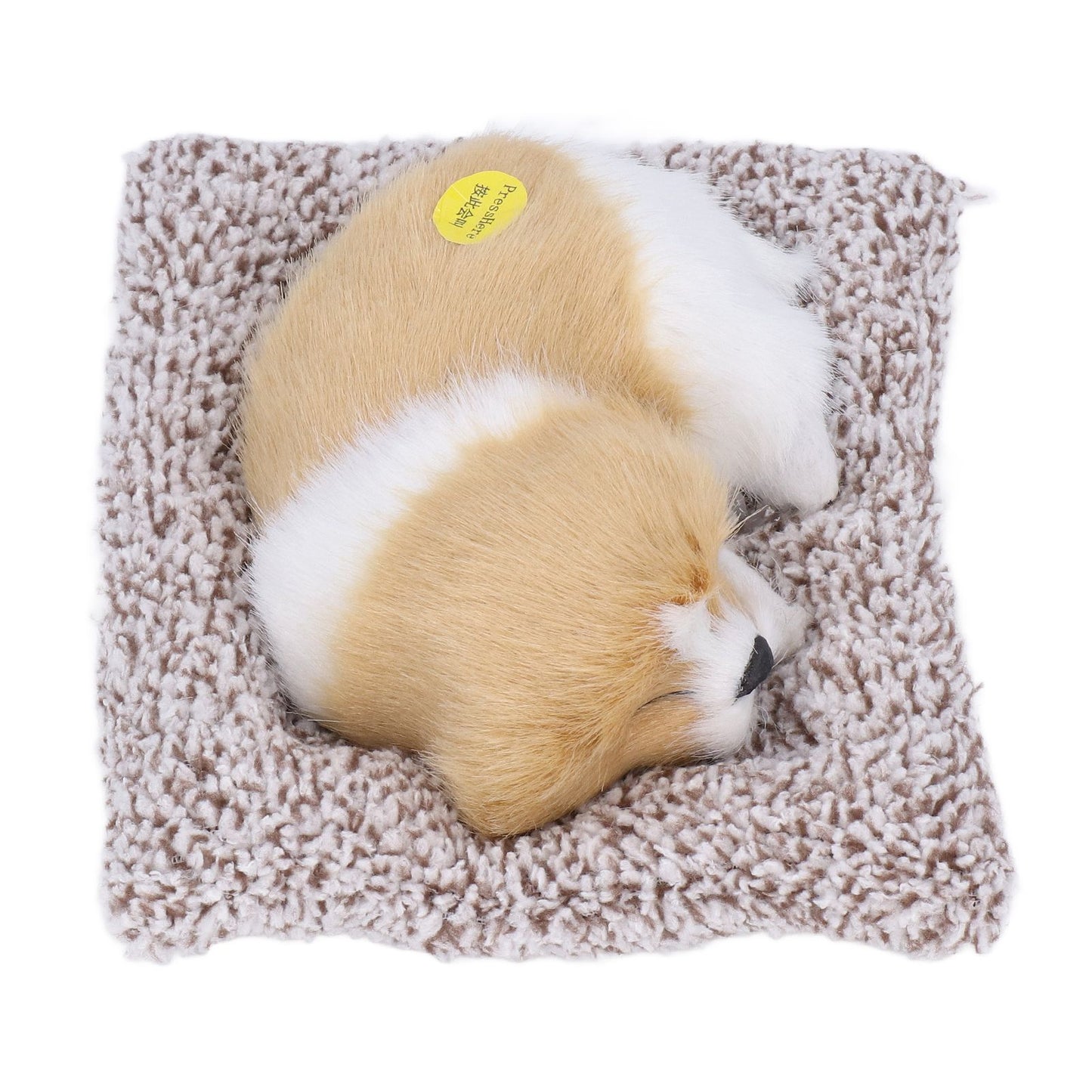 Realistic Sleeping Dog Adorable Sleeping Puppy Children Toys Decorations Gifts for Boys GirlsDirt White Block Nap Dog