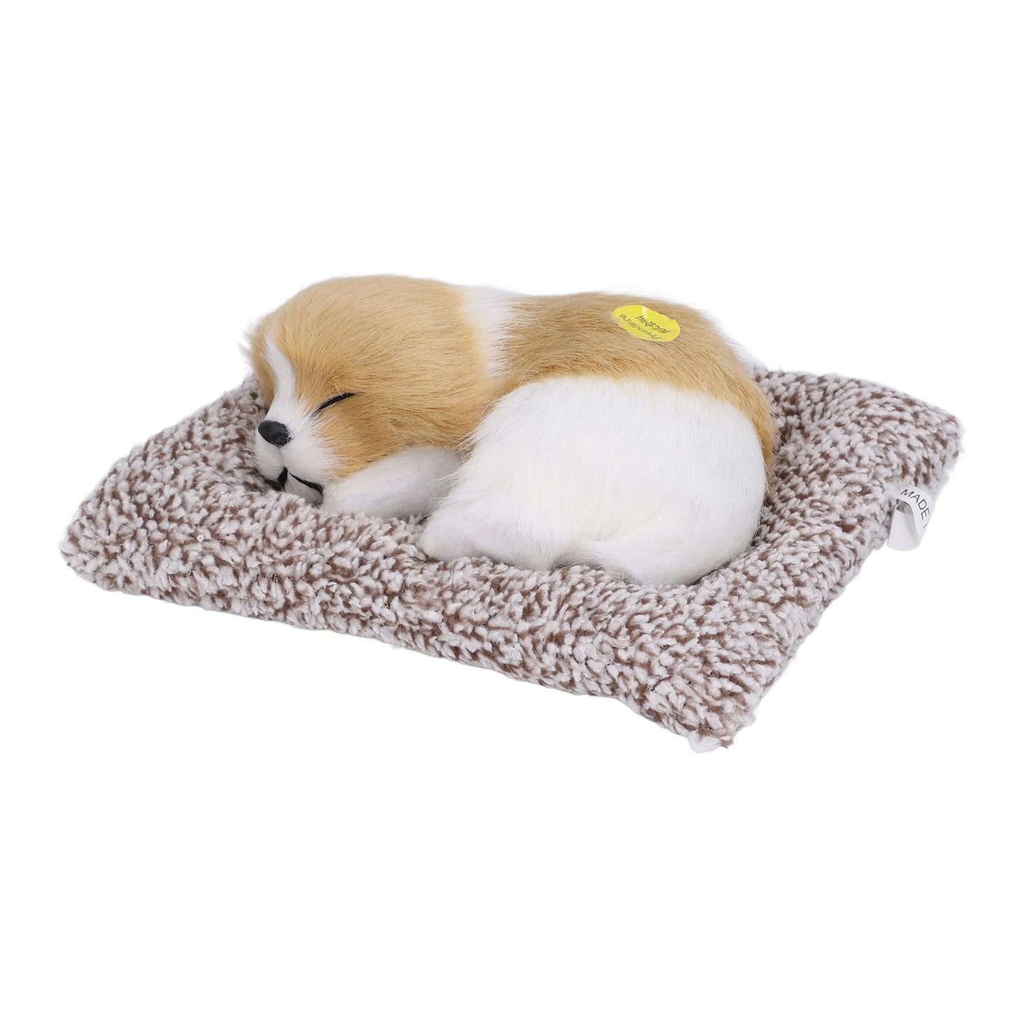 Realistic Sleeping Dog Adorable Sleeping Puppy Children Toys Decorations Gifts for Boys GirlsDirt White Block Nap Dog