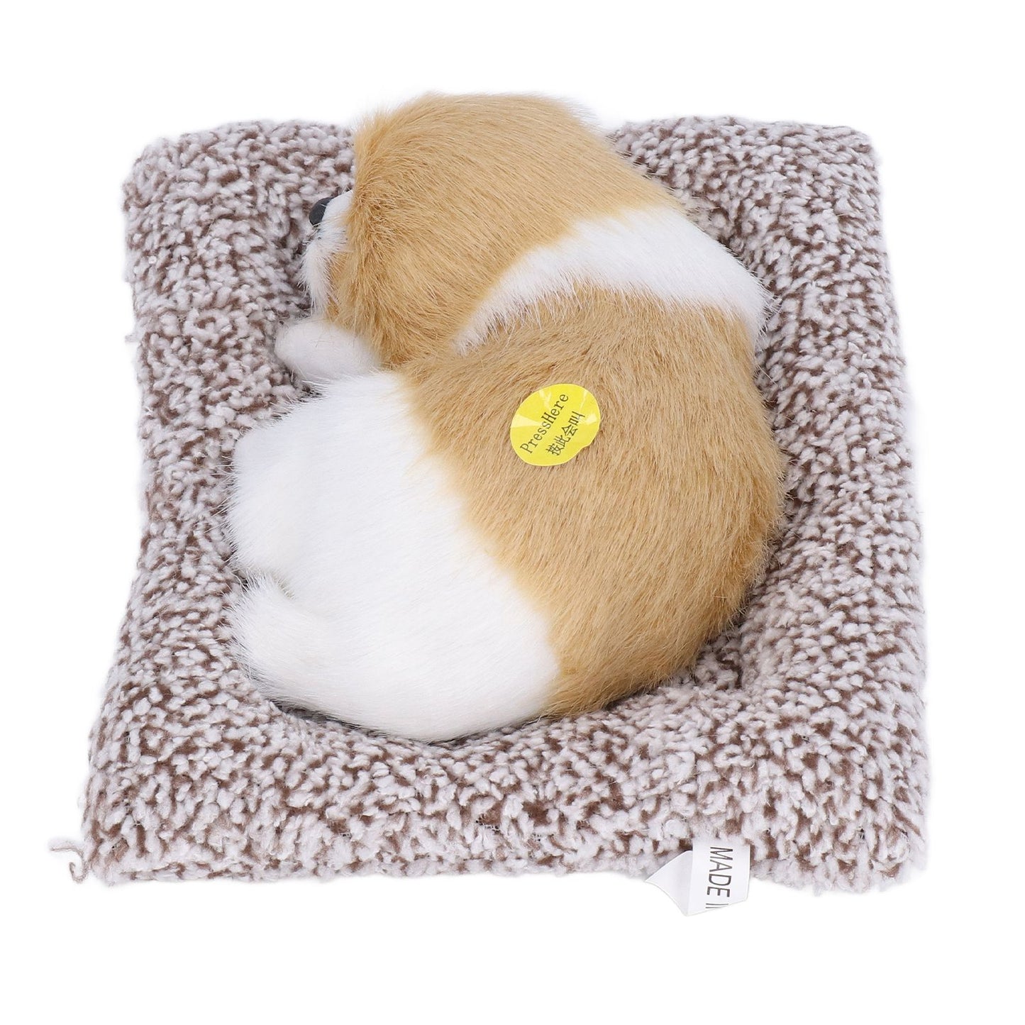 Realistic Sleeping Dog Adorable Sleeping Puppy Children Toys Decorations Gifts for Boys GirlsDirt White Block Nap Dog