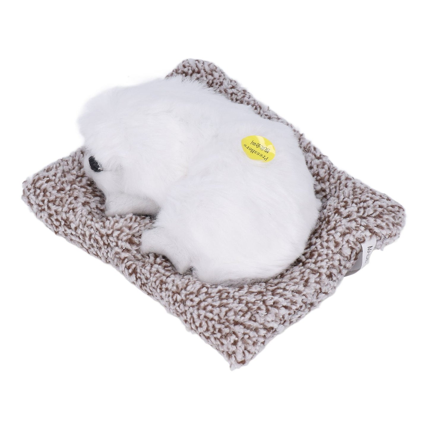 Realistic Sleeping Dog Adorable Sleeping Puppy Children Toys Decorations Gifts for Boys GirlsWhite Pekingese