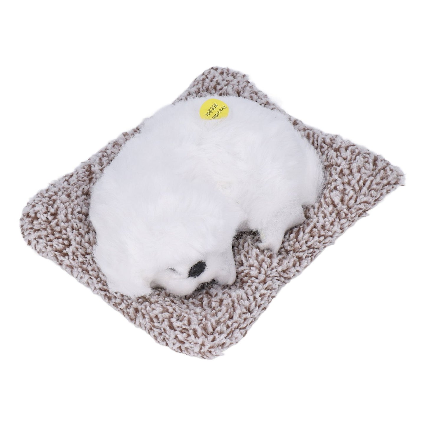 Realistic Sleeping Dog Adorable Sleeping Puppy Children Toys Decorations Gifts for Boys GirlsWhite Pekingese