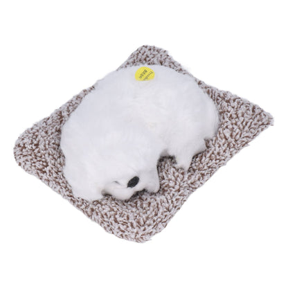 Realistic Sleeping Dog Adorable Sleeping Puppy Children Toys Decorations Gifts for Boys GirlsWhite Pekingese
