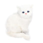 Simulation Cat White Cute Attractive Plush Fake Cat Toy with 84mAh Battery for Toy Gift Decorations