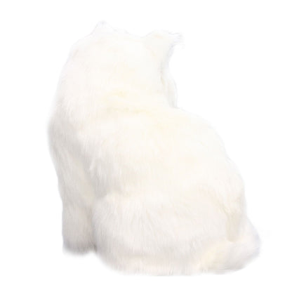 Simulation Cat White Cute Attractive Plush Fake Cat Toy with 84mAh Battery for Toy Gift Decorations
