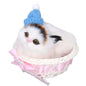 Lovely Simulation Cat Comfortable Feel Rabbit Fur Cat Stuffed Animal with Sound for Kids Toy Car Decoration