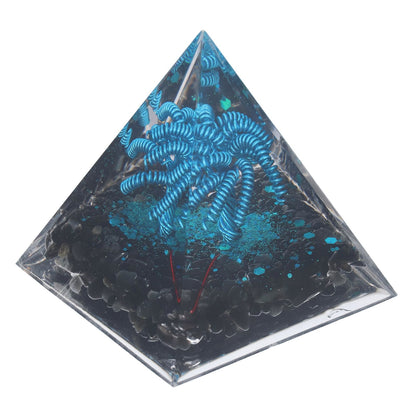 Orgone Pyramid Energy Generation Peaceful Exquisite Healing Energized Gemstones Pyramids for Home Offices Bedroom