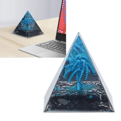 Orgone Pyramid Energy Generation Peaceful Exquisite Healing Energized Gemstones Pyramids for Home Offices Bedroom