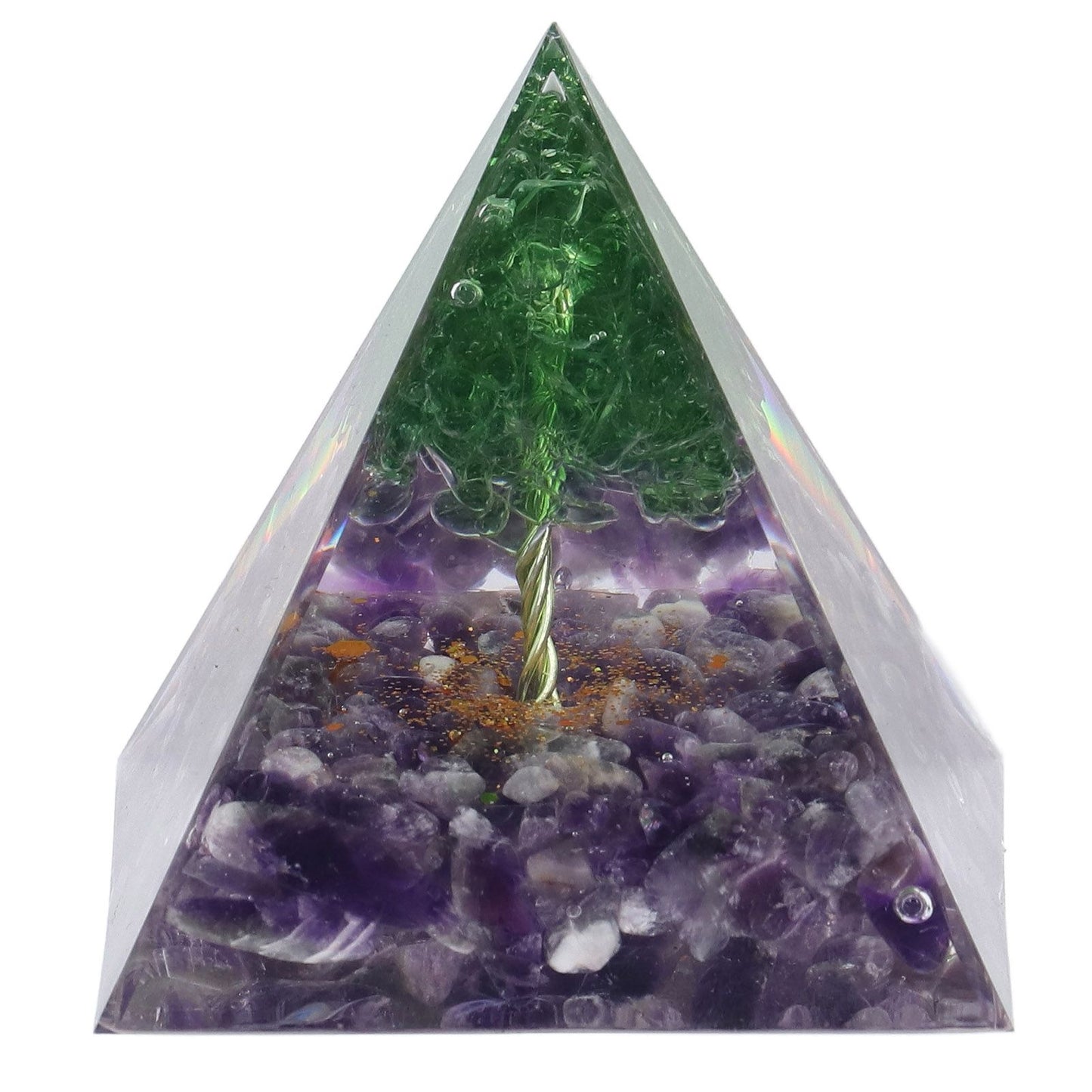 Crystal Pyramid Orgone Pyramid Home Handicraft Ornaments for Energy Healing Calmness
