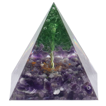 Crystal Pyramid Orgone Pyramid Home Handicraft Ornaments for Energy Healing Calmness