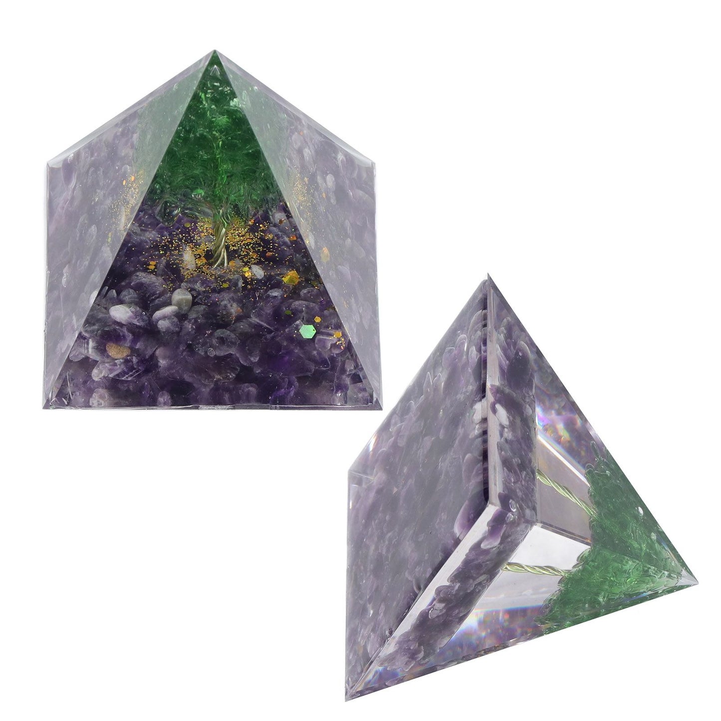 Crystal Pyramid Orgone Pyramid Home Handicraft Ornaments for Energy Healing Calmness