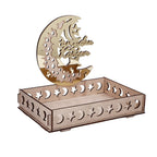 Food Tray Boxwood Dessert Holding Plate Party Serving Tableware with Eid Decoration for Dining Table