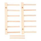 Bamboo Dish Plate Lightweight Portable Environmental Friendly Durable Pine Wood Dish Rack5 Grids 23cm